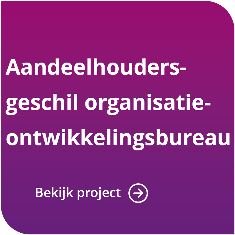 Aandeelhoudersgeschil organisatieontwikkelingsbureau