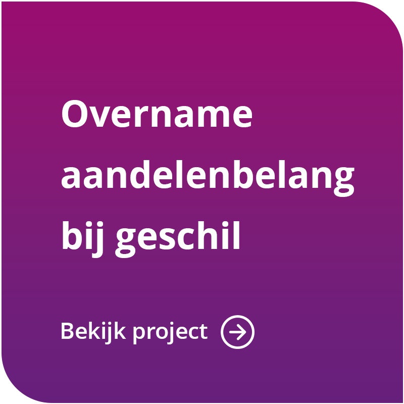 Overname aandelenbelang aandeelhoudersgeschil