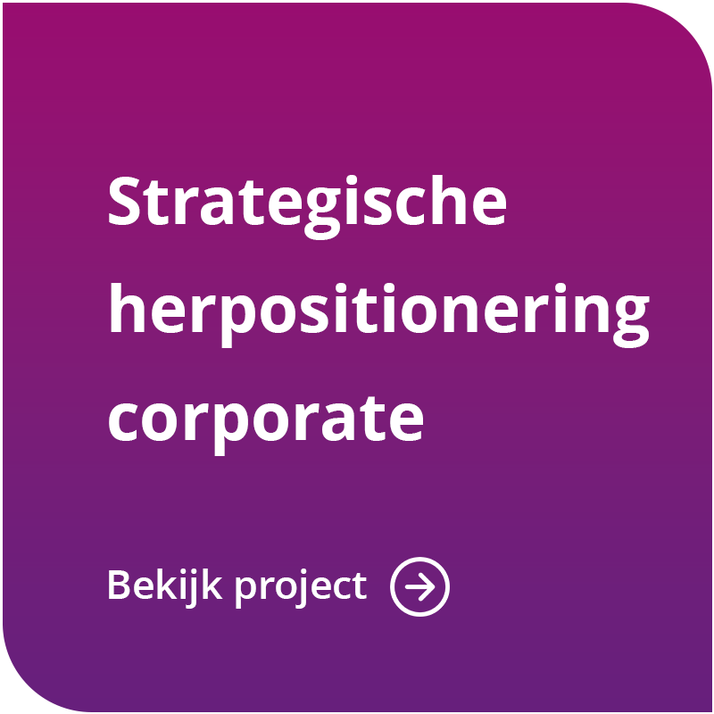 Strategische herpositionering binnen een corporate organisatie